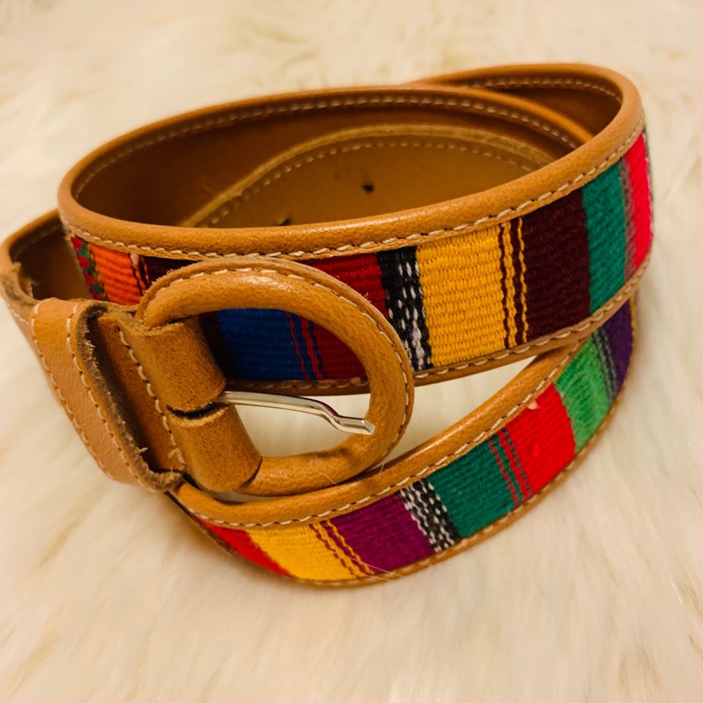 Multicolor Leather Belt  -Large
